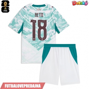 Lacne Dětský Futbalové dres Portugalsko Pedro Neto #18 MS 2026 Krátky Rukáv - Preč (+ trenírky)
